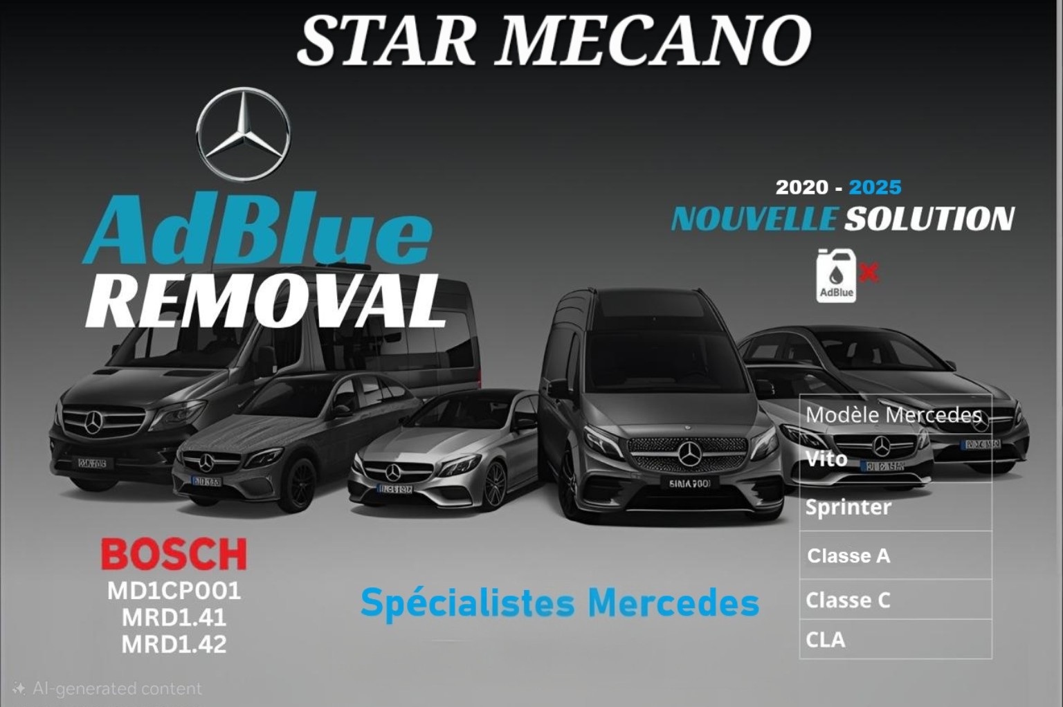 STAR MECANO atelier spécialisé Mercedes-Benz